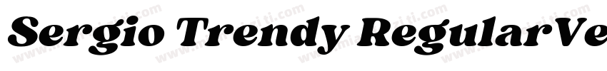Sergio Trendy RegularVersion 1字体转换